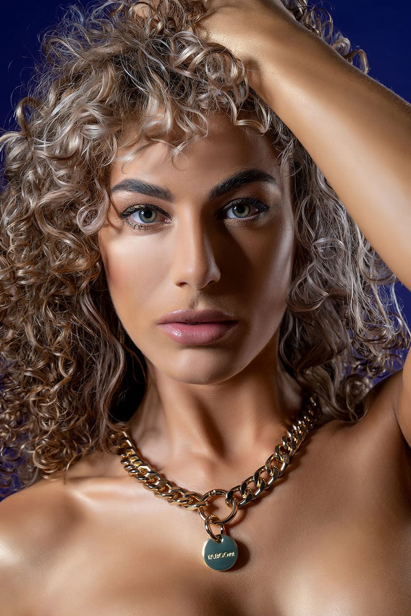 Collier BDSM en métal sans nickel Statement - Taboom