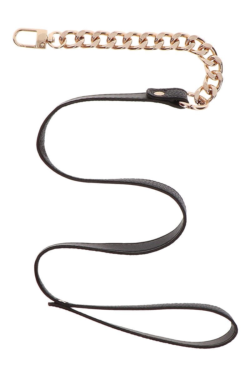 Collier et laisse Statement cuir végétalien et métal - Taboom