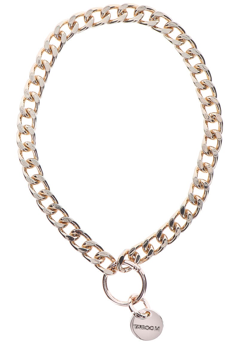 Collier et laisse Statement cuir végétalien et métal - Taboom