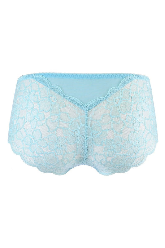 Culotte en dentelle brodée bleu V-10133 - Axami