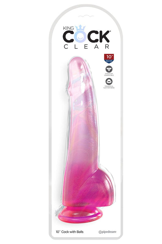Gode XXL réaliste à ventouse 27,9 x 5,7 cm Pink King Cock - Pipedream