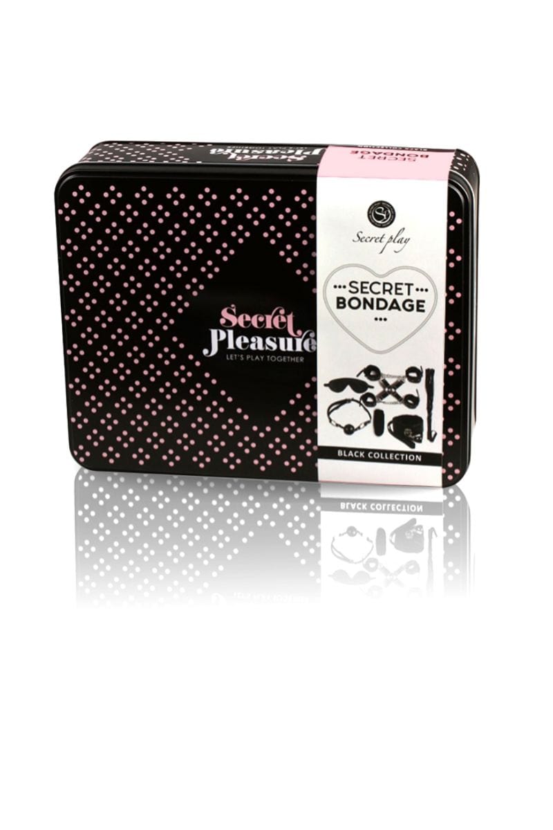 Kit 8 accessoires BDSM noir - Secret Play