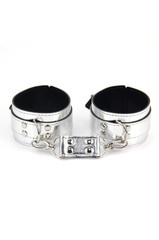 Kit bondage 7 accessoires bdsm argenté - Room Fun