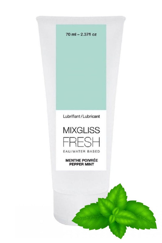 Lubrifiant fabriqué en france à base d'eau menthe poivrée 70ml - Mixgliss
