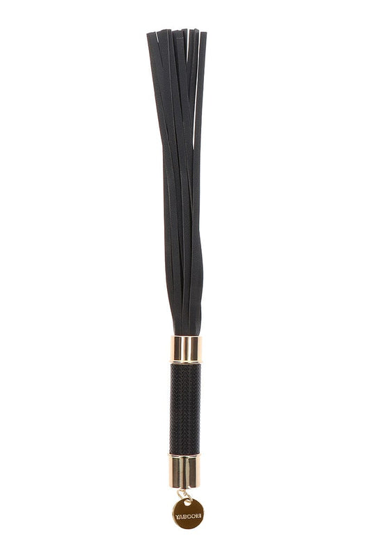 Martinet BDSM faux cuir noir 33 cm Statement Flogger - Taboom