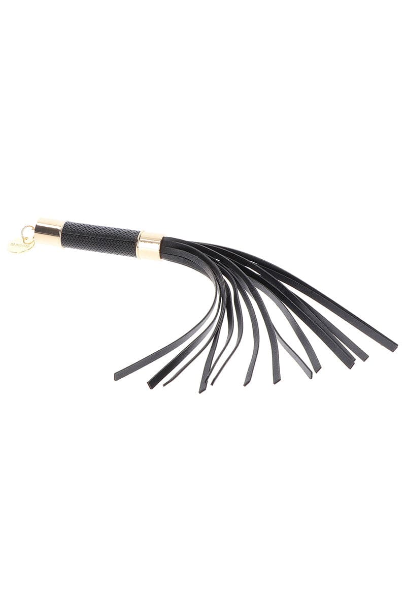 Martinet BDSM faux cuir noir 33 cm Statement Flogger - Taboom
