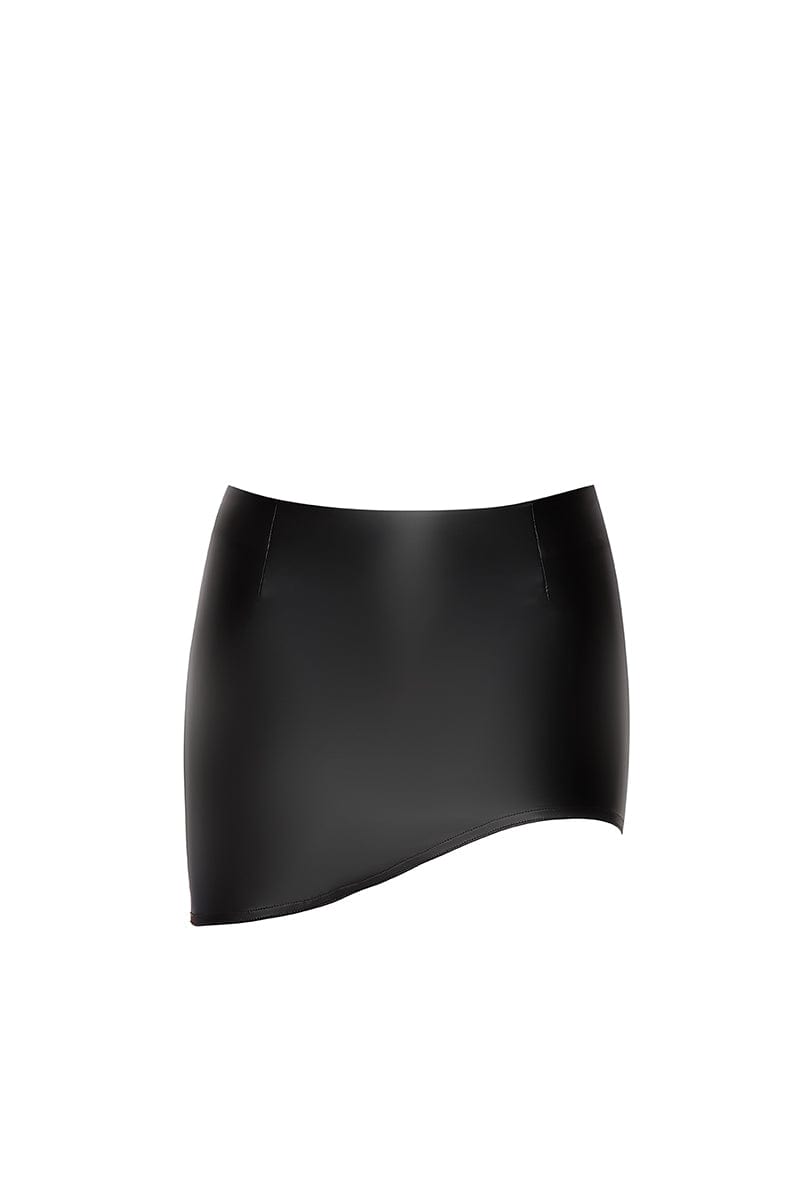 Mini jupe noire en wetlook Legacy F305 - Noir Handmade