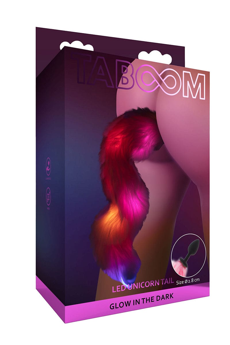 Plug anal lumineux Licorne avec queue led - Taboom