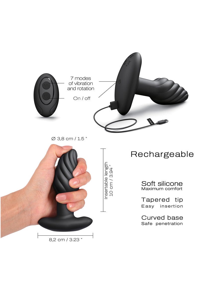 Plug anal rotatif vibrant puissant Spin Plug - Dorcel