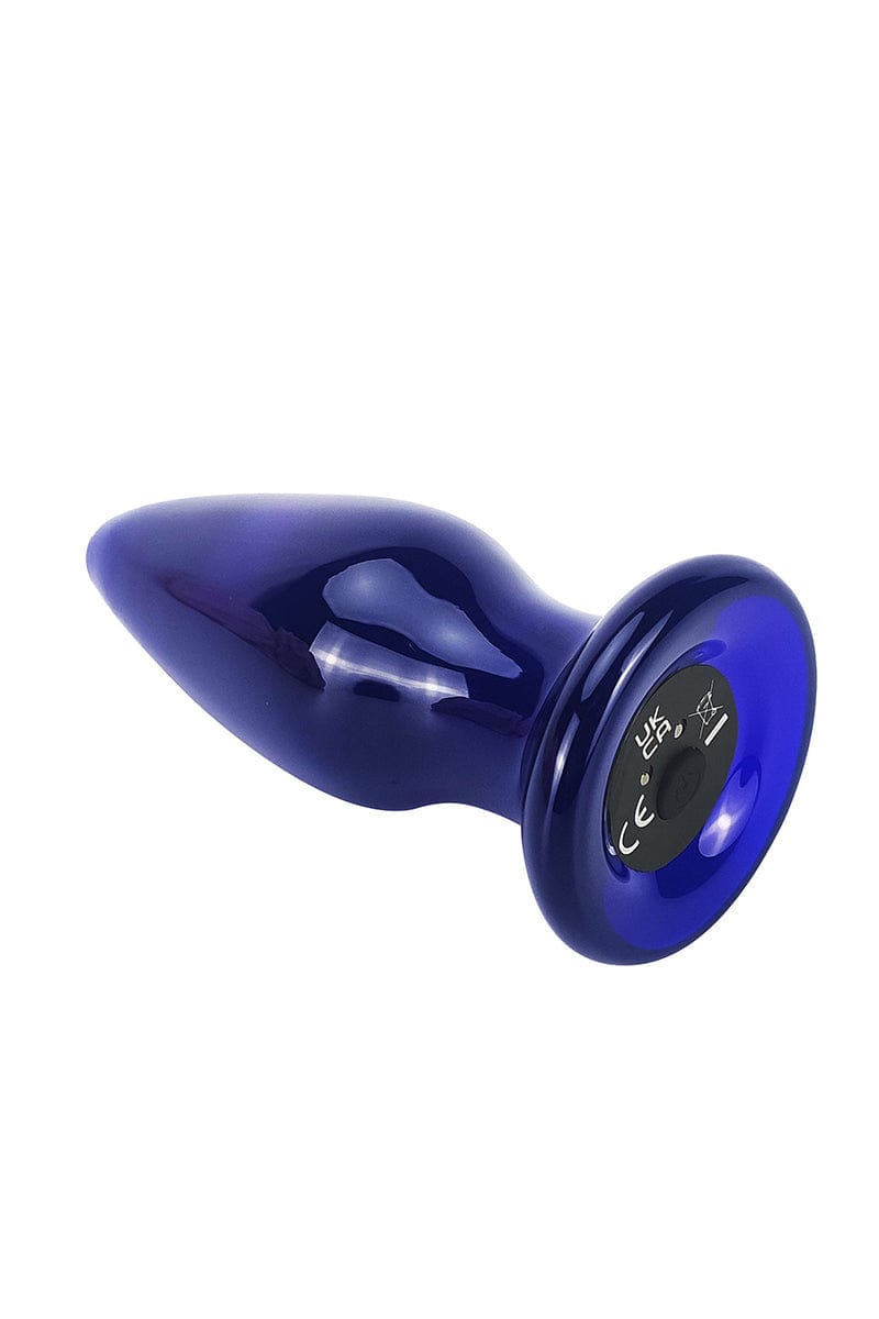 Plug anal vibrant en verre The Shining bleu - ToyJoy