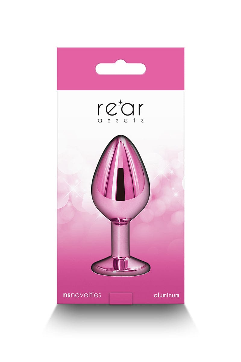 Plug bijou aluminium chromé rose M - NS Novelties