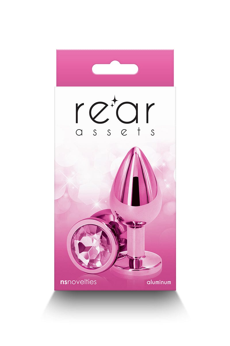 Plug bijou aluminium chromé rose M - NS Novelties