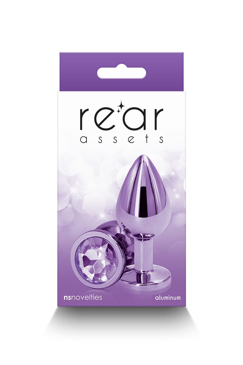 Plug bijou aluminium chromé violet M - NS Novelties