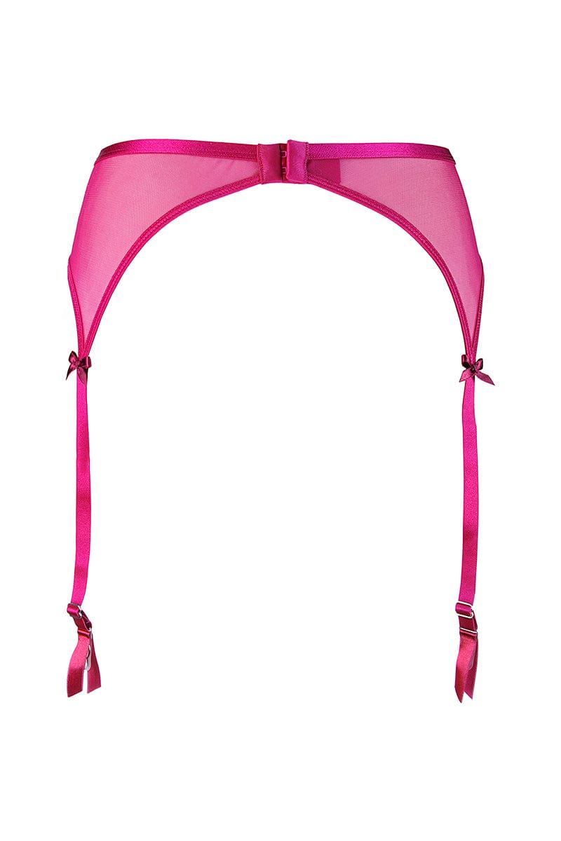 Porte-jarretelles en tulle Rose V-10252 - Axami