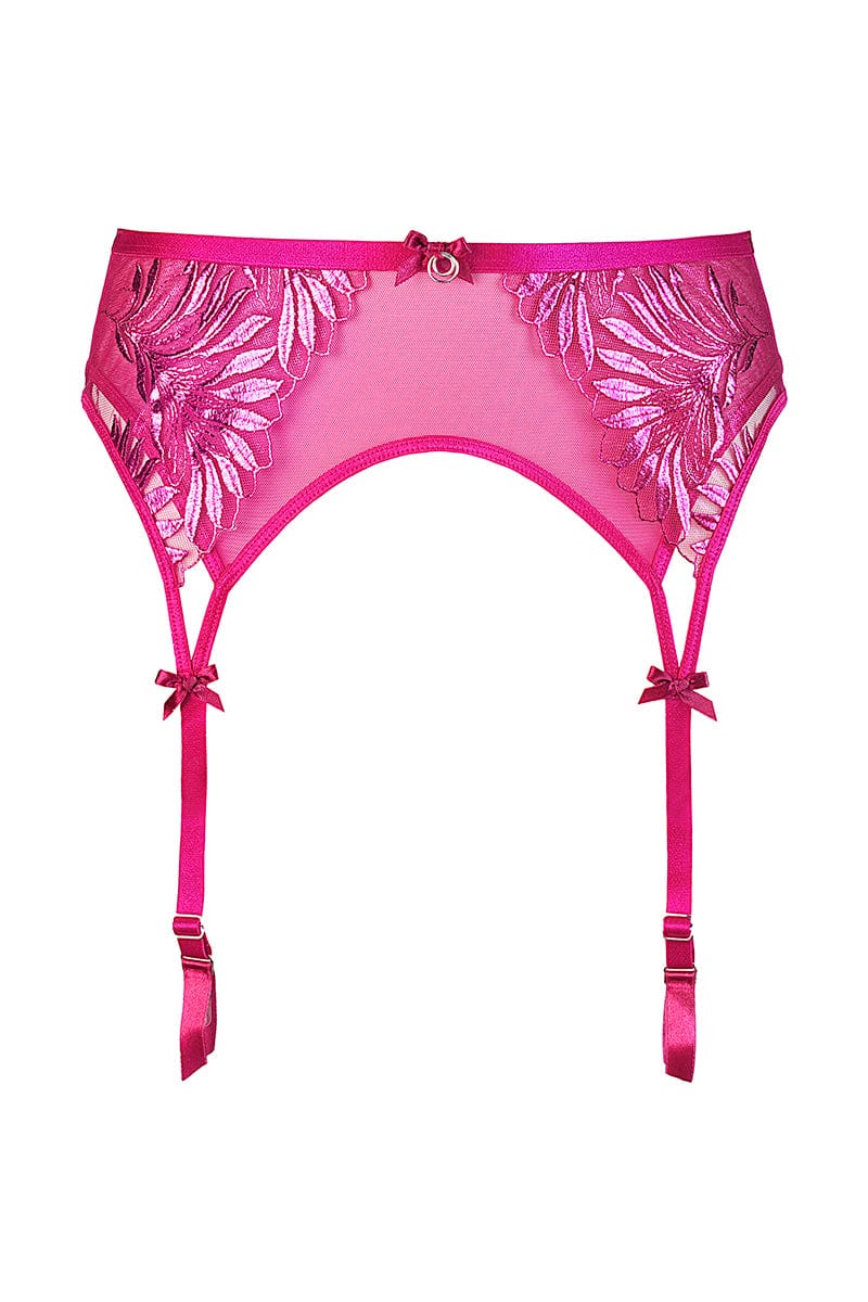 Porte-jarretelles en tulle Rose V-10252 - Axami