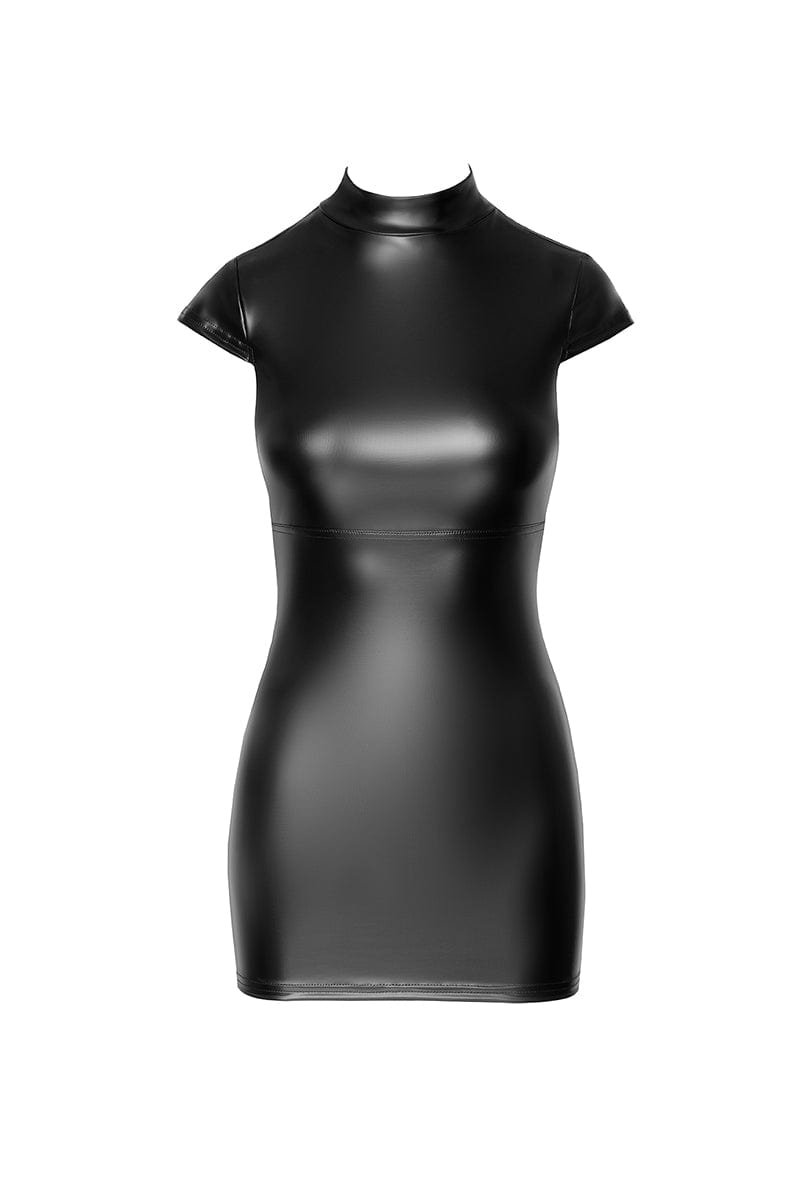 Robe dos lacé en wetlook noir Fantasy F309 - Noir Handmade