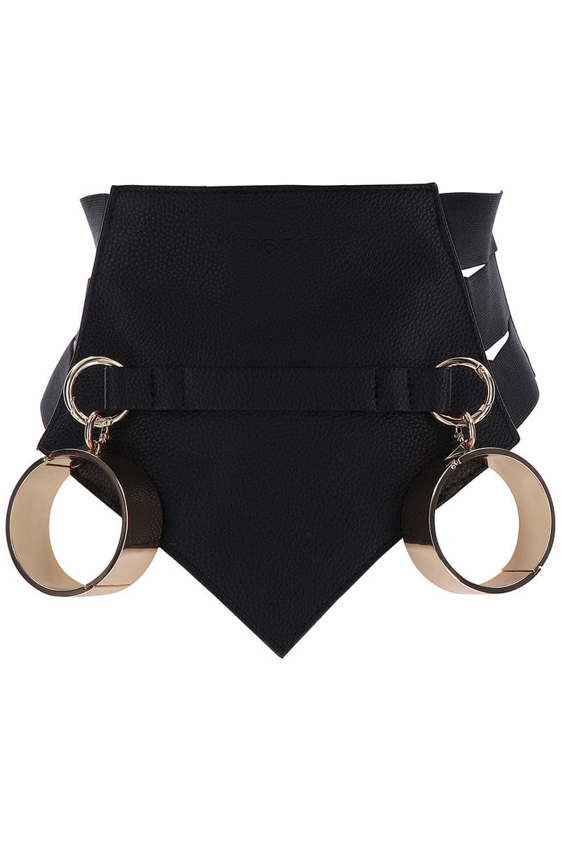 Serre-taille BDSM Bondage faux cuir et métal - Taboom