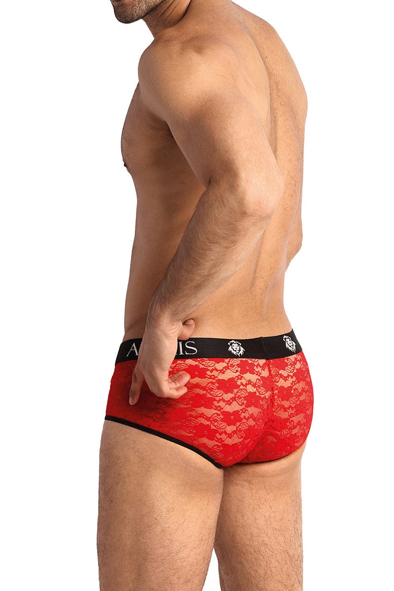 Shorty rouge en dentelle pour homme Brave - Anaïs for Men