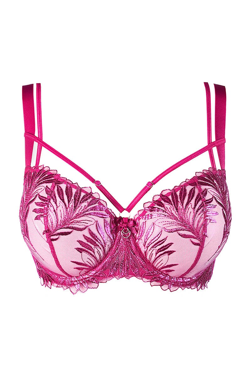 Soutien-gorge tulle et broderies Rose V-10251 - Axami