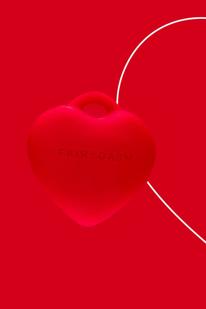Stimulateur pendentif coeur PleasureStone rouge - FairyGasm