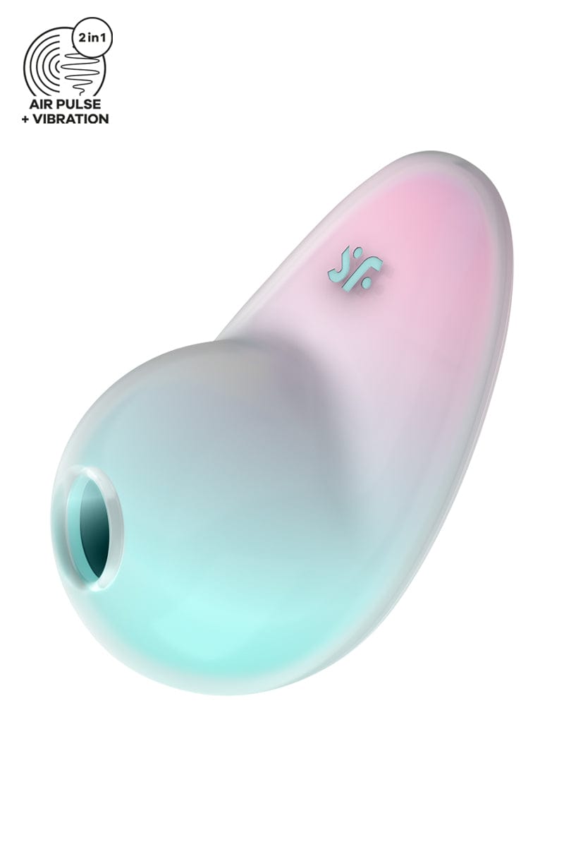 Stimulateur Pixie Dust air pulsé et vibrations rose et menthe - Satisfyer