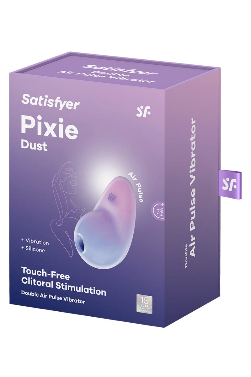 Stimulateur Pixie Dust air pulsé et vibrations rose et violet - Satisfyer