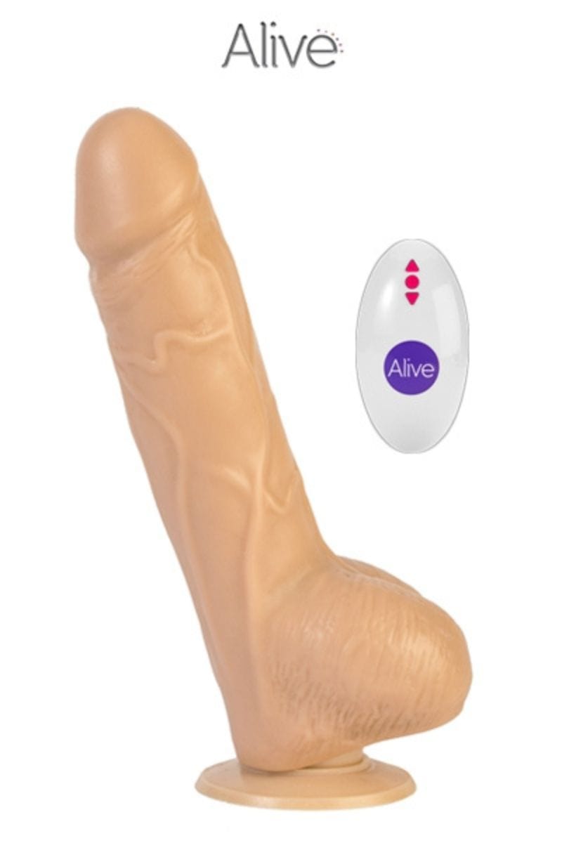 Vibromasseur réaliste Marco 19 cm + télécommande à vibrations - Alive