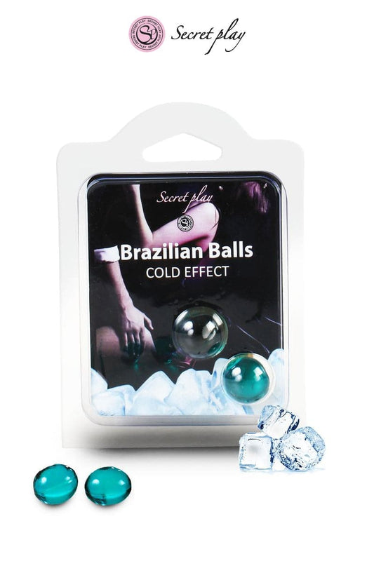 2 balles brésiliennes à base d'huile sensation froid cold - Secret play