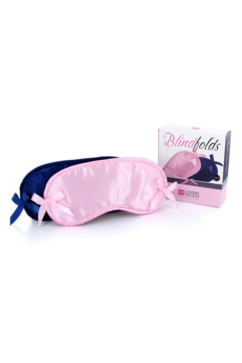 2 Bandeaux fetish coquin rose et noir pour couple BDSM - Lovers Premium