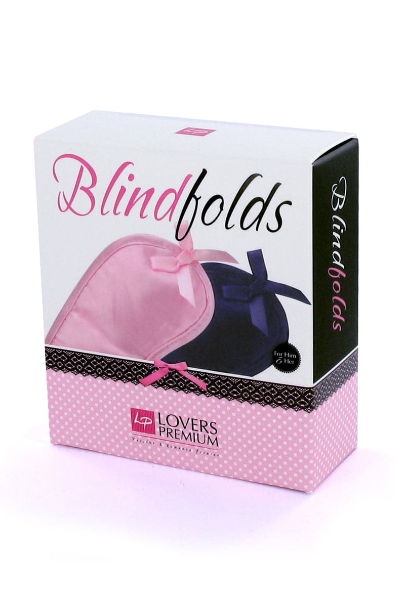 2 Bandeaux fetish coquin rose et noir pour couple BDSM - Lovers Premium