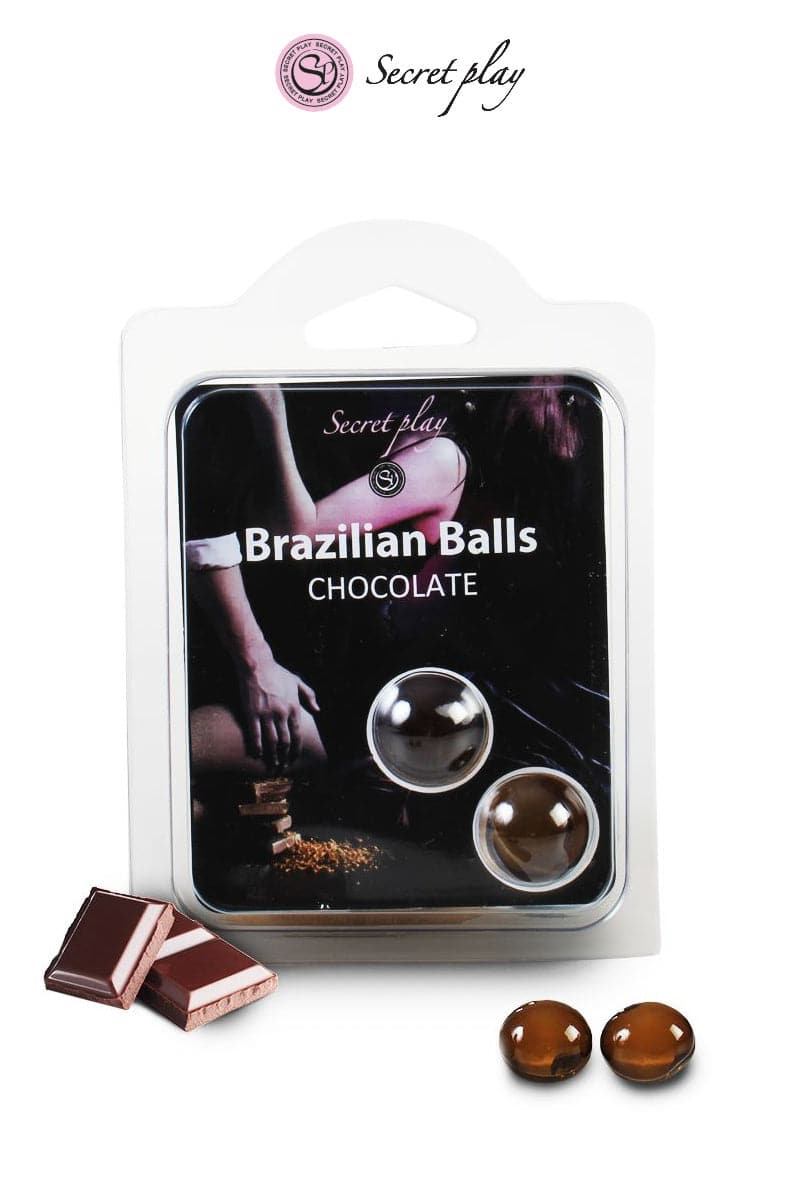 2 boules brésiliennes à base d'huile liquide parfumé chocolat - Secret play