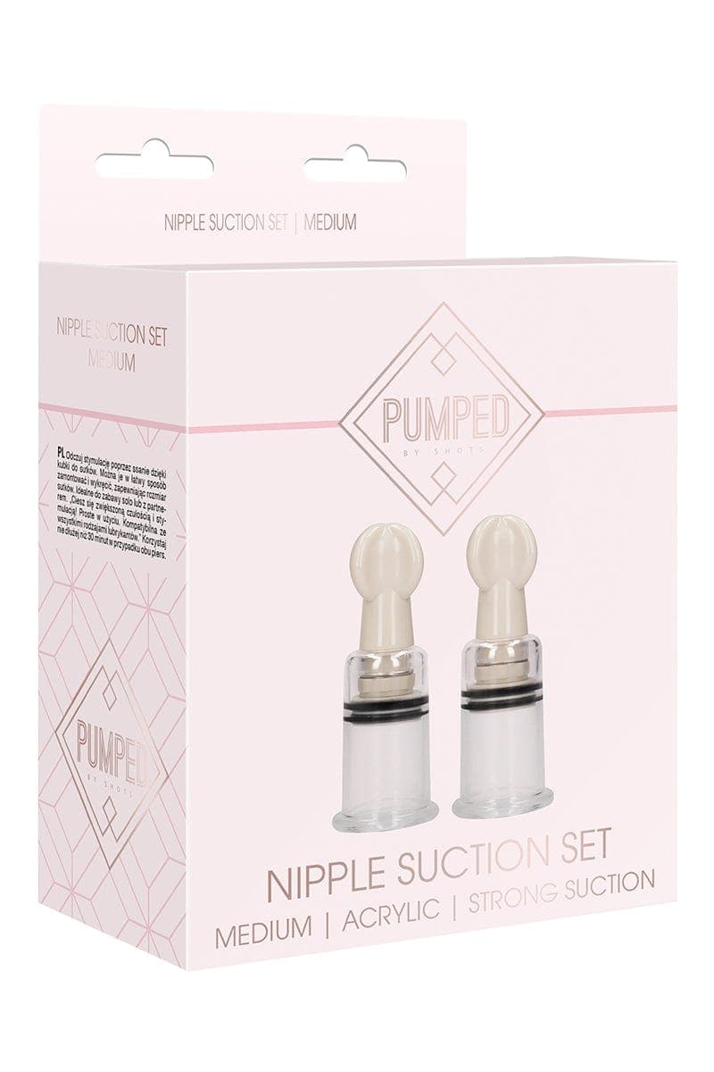 2 ventouses à tétons succion intense taille M diamètre 2,8cm - Pumped