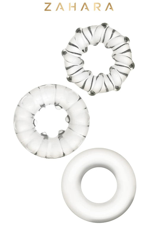 3 anneaux de pénis extensible pour érection masculine 4cm  - Zahara