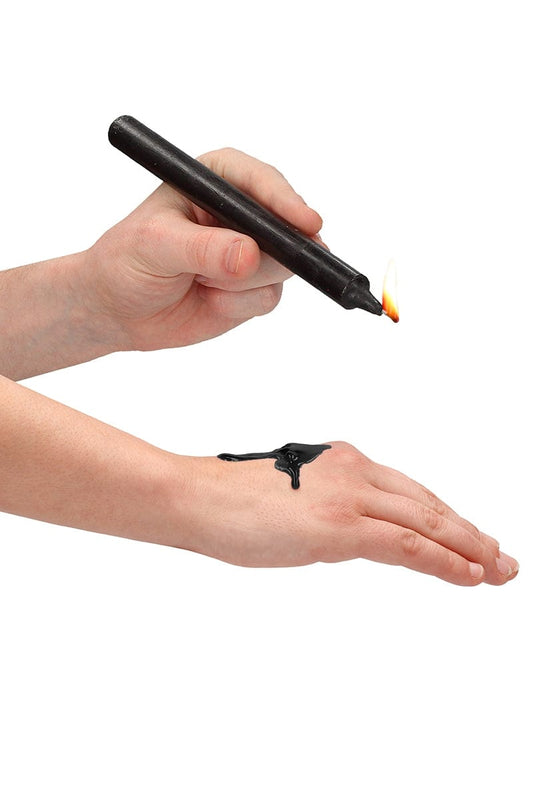 4 bougies basse températures noires Large pour jeux BDSM- Ouch!