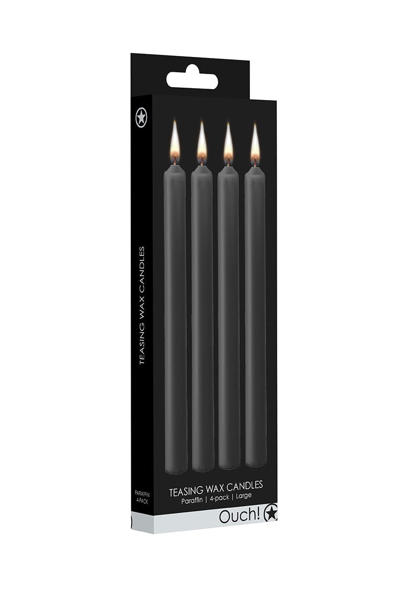 4 bougies basse températures noires Large pour jeux BDSM- Ouch!
