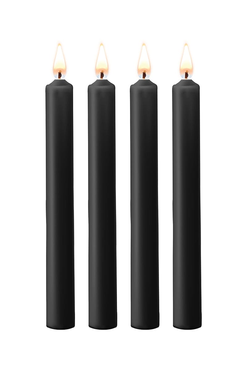 4 bougies basse températures noires Large pour jeux BDSM- Ouch!