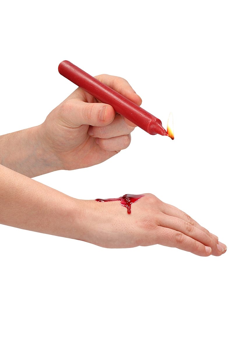 4 bougies bdsm basse températures rouge Large pour jeux SM - Ouch!
