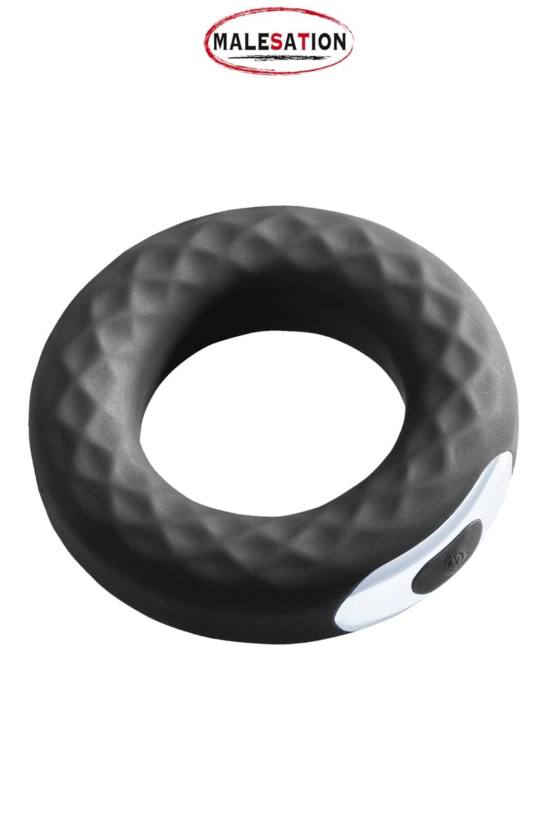 Anneau à bite 10 modes vibrant en silicone Spanning Ring - Malesation