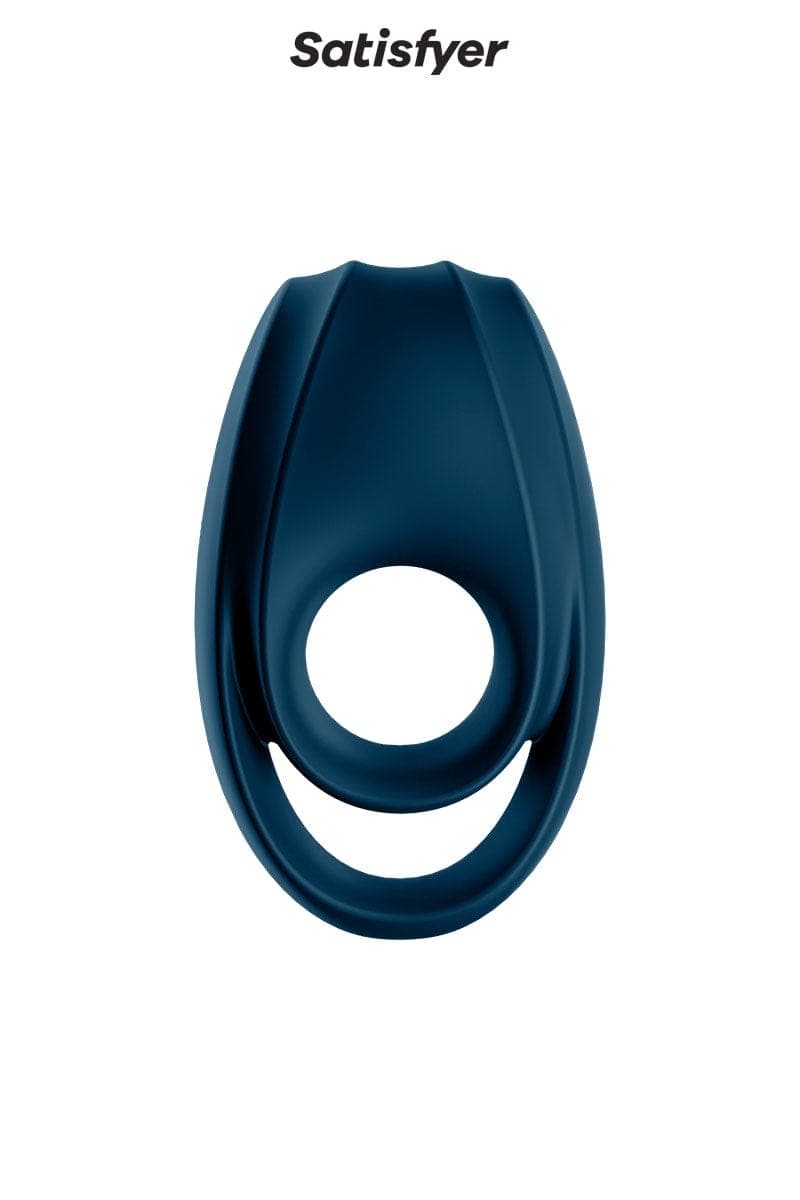Anneau à penis vibrant double stimulation pour couple Cockring Incredible duo - Satisfyer