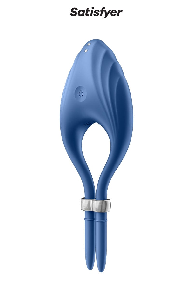 Anneau à pénis vibrant stimulation sanguine Duelist bleu - Satisfyer