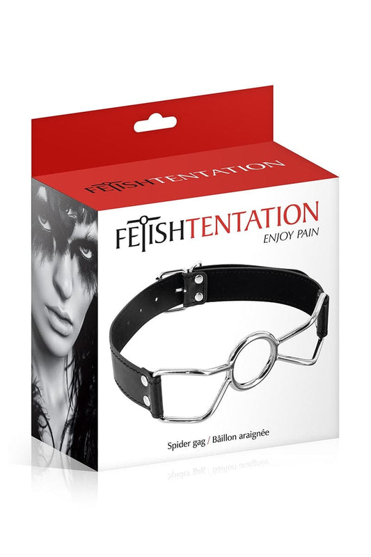 Baillon araignée écarteur de bouche métal jeu soumission - Fetish Tentation