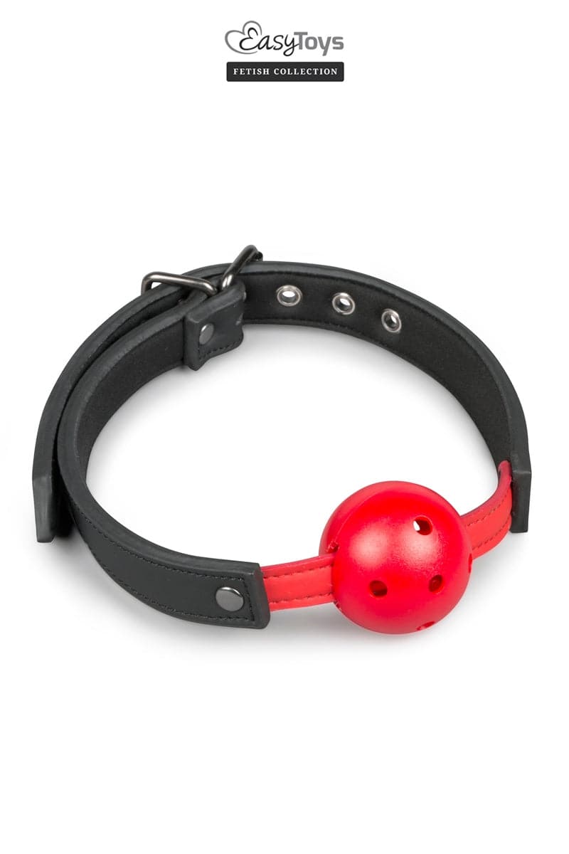 Baillon avec balle pvc rouge 4,5 cm bdsm - EasyToys Fetish Collection