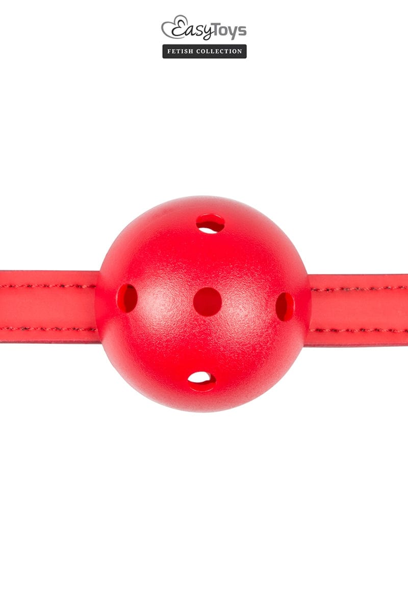 Baillon avec balle pvc rouge 4,5 cm bdsm - EasyToys Fetish Collection