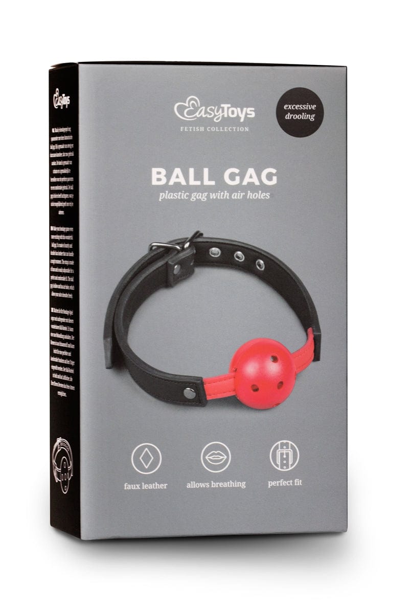 Baillon avec balle pvc rouge 4,5 cm bdsm - EasyToys Fetish Collection