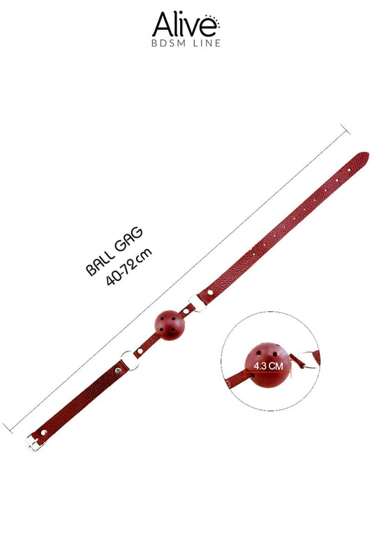 Baillon boule rouge 4,5 cm tête réglable unisexe - Alive