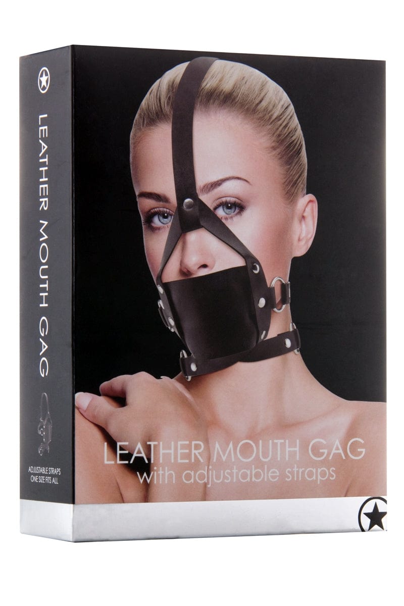 Baillon en cuir tour de tête réglableLeather Mouth Gag - Ouch!