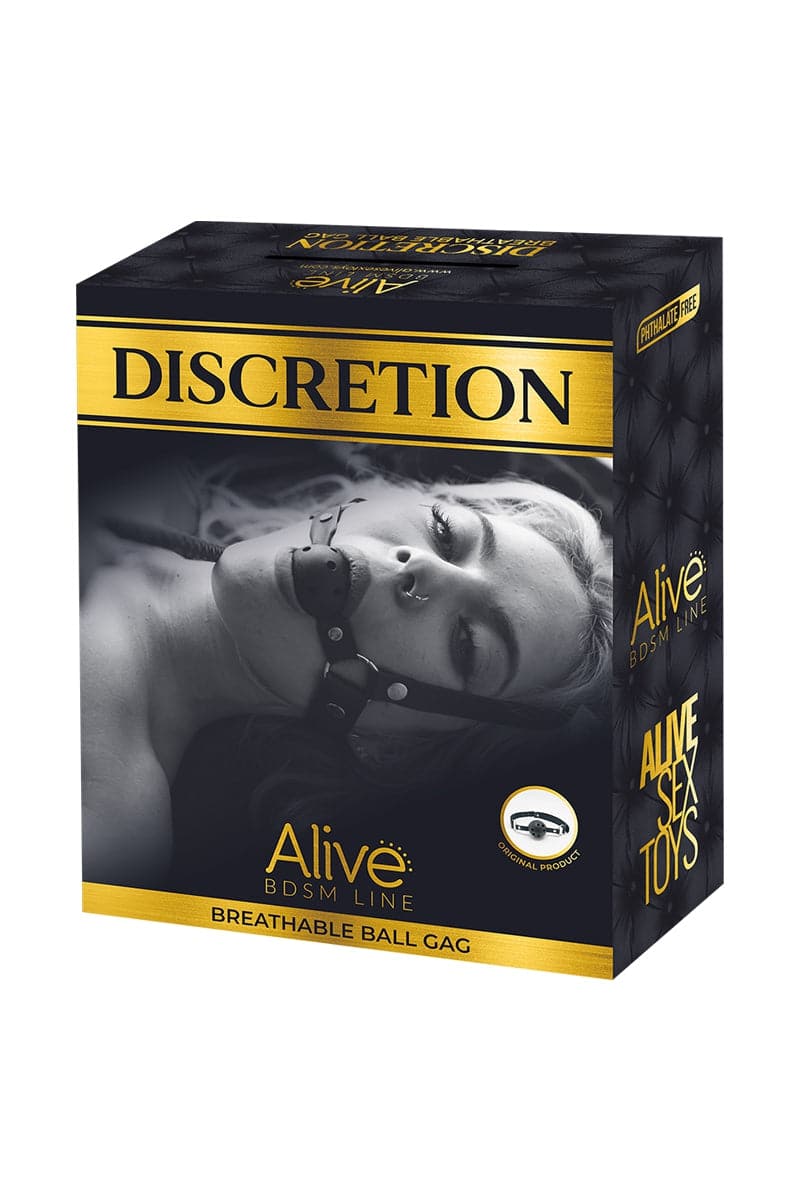 Baillon noir métal 4,5 cm tête réglable jeu bdsm - Alive