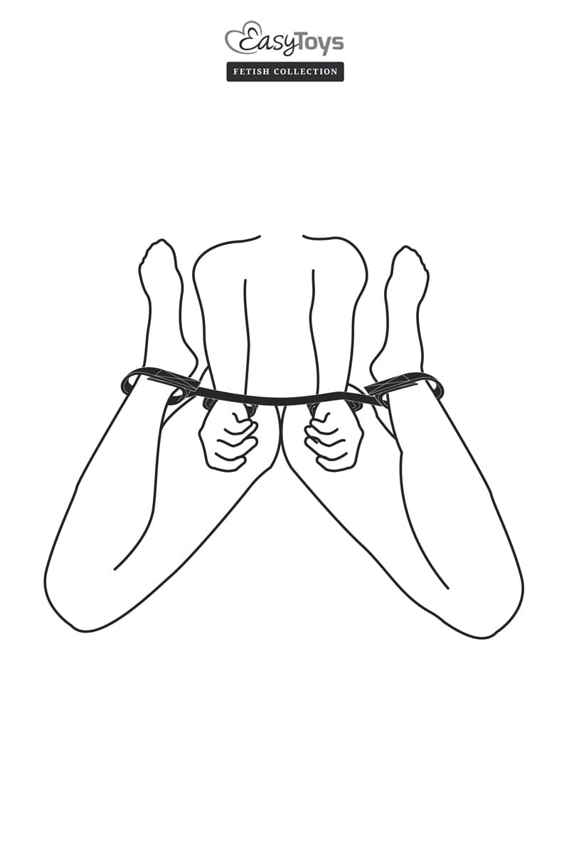 Barre d'écartement souple BDSM + menottes réglables - Easytoys Fetish Collection