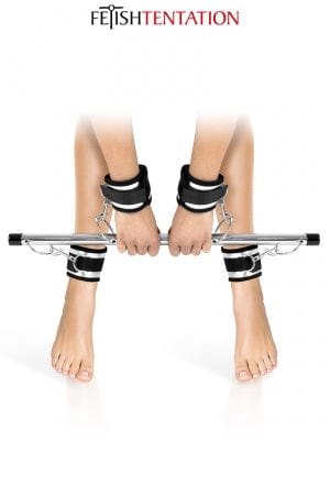 Barre de soumission 4 menottes en métal ajustables unisexe - Fetish Tentation