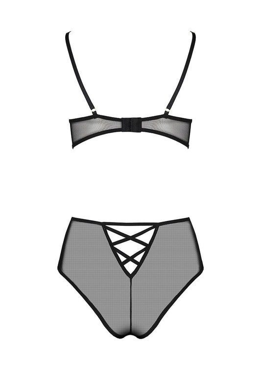 Bikini ensemble 2 pièces seins nus et culotte sexy noir Lovelia - Passion